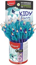 Potlood Maped Kidy Learn met gomtop en vingerhulp blauw