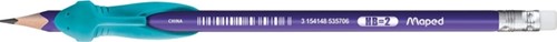 Potlood Maped Kidy Learn met gomtop en vingerhulp blauw-2