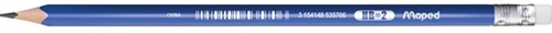 Potlood Maped Kidy Learn met gomtop en vingerhulp blauw-3