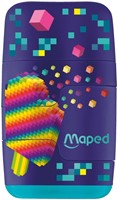 Puntenslijper Maped Pixel Party Connect 2-gaats met gum display à 20 stuks-2