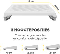Voetensteun Fellowes Breyta wit-1