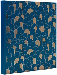 Fotoalbum Exacompta 29x32cm 60 zwarte pagina's Néo Déco blauw