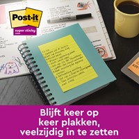 Memoblok 3M Post-it 5845 Super Sticky 127x203mm lijn assorti kleur 90 vel-3