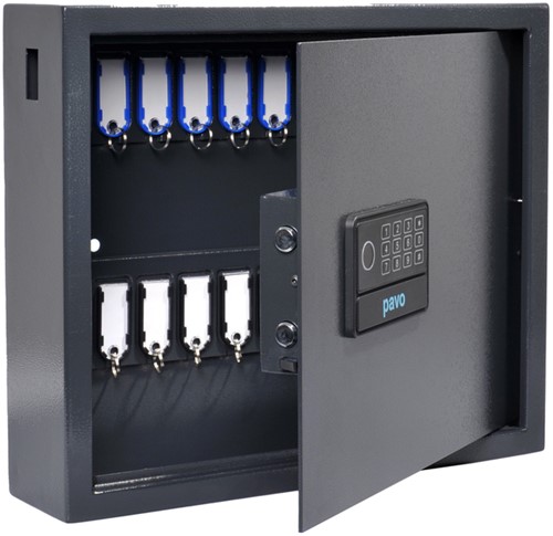 Sleutelkast Pavo high security magnetisch met fingerprintslot 20 haken 350x410x100mm