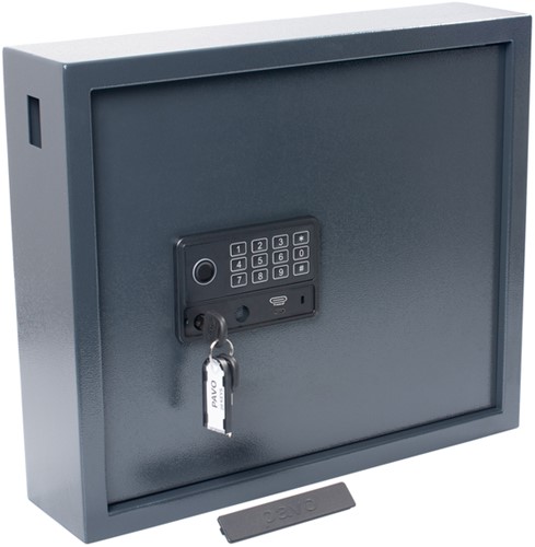 Sleutelkast Pavo High security Magnettag met fingerprintslot 20 haken 350x410x100mm-3