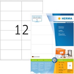 Etiket HERMA 4635 105x48mm premium wit 2400 stuks