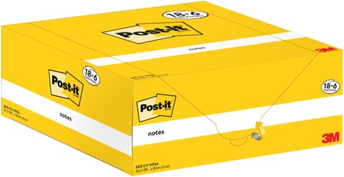 Memoblok 3M Post-it 653-CY 38x51mm geel voordeelpak-1