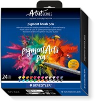 Brushpen Staedtler PigmentArts set à 24 kleuren