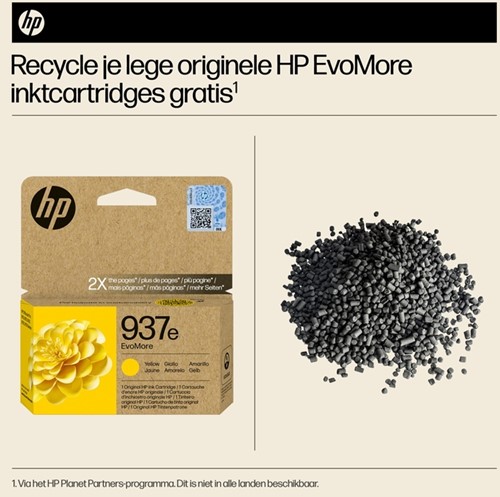 Inktcartridge HP 4S6W8NE 937E Evomore geel-2