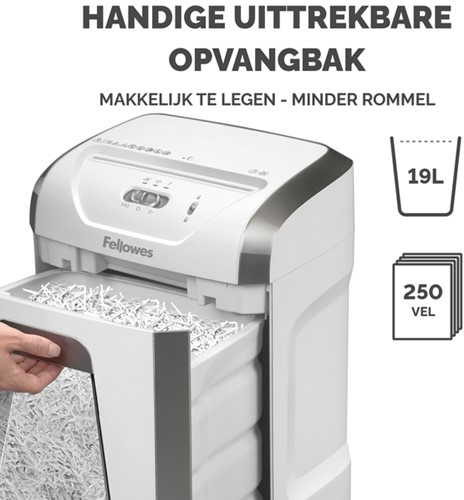 Papiervernietiger Fellowes Powershred 15C snippers 4x40mm wit-3