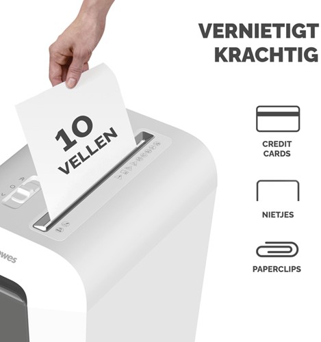 Papiervernietiger Fellowes Powershred LX65 snippers 4x40mm wit-2