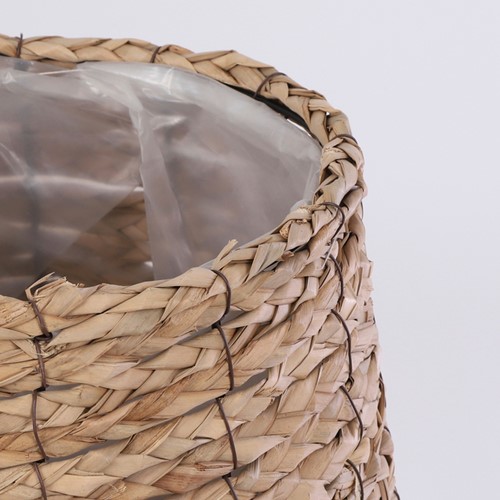 Plantenmand Mica Avalon zeegras rond 31x30cm lichtbruin-2