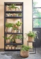 Plantenmand Mica Avalon zeegras rond lichbruin 31x30cm-2