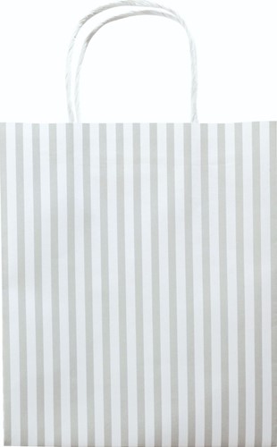 Tas met handvat Folia kraftpapier 115gr 18x21x8cm wit set à 3 dessins-2