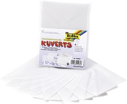 Envelop Folia A6 115gr set à 8 stuks transparant