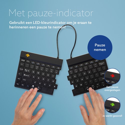Toetsenbord R-Go Split Break QWERTY WL zwart-1