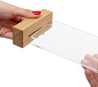 Menukaarthouder IEZZY T tafeldisplay A4 hout-1