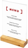 Menukaarthouder IEZZY tafeldisplay A5 hout-2