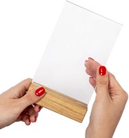 Menukaarthouder IEZZY T tafeldisplay A5 hout-3