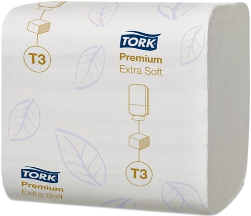 Toiletpapier Tork T3 Premium gevouwen 2-laags 110x190mm wit 114276-2