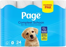 Toiletpapier Page Compleet Schoon 2-laags 140vel 24 rol wit
