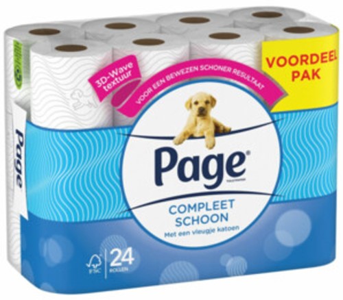 Toiletpapier Page Compleet Schoon 2-laags 140vel 24 rol wit-2