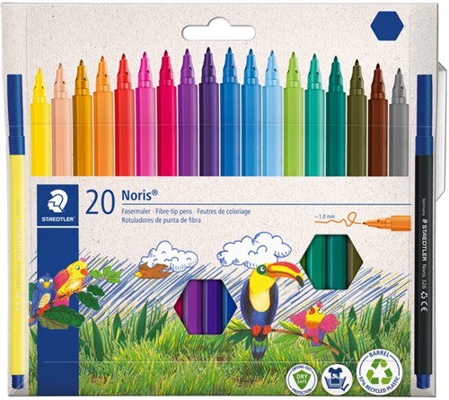Kleurstift Staedtler Noris 326 kartonnen etui 20 kleuren