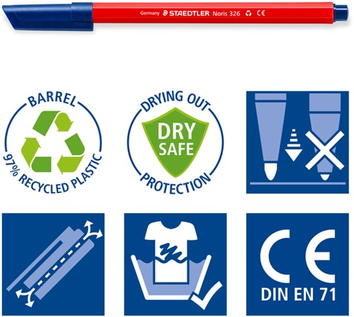 Kleurstift Staedtler Noris 326 kartonnen etui 20 kleuren-1