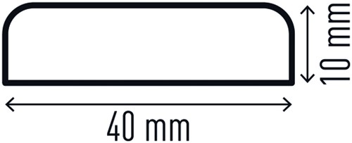 Beschermingsprofiel Durable S10 recht 1m geel zwart-3