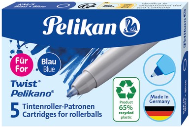 Rollerpenvulling Pelikan ECO KM/5 blauw 0,3mm
