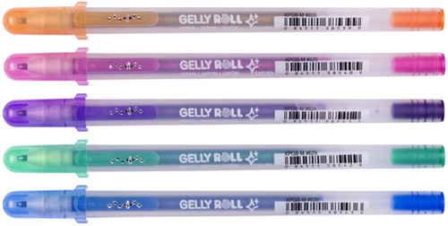 Gelschrijver Sakura Gelly Roll Silver Shadow set à 5 kleuren