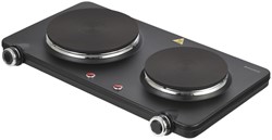 Kookplaat Inventum elektrisch 2 zones zwart
