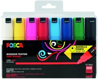 Paintmarker Uni POSCA PC7M breed assorti set à 8 stuks