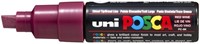 Paintmarker Uni POSCA PC8K breed schuin wijnrood