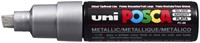 Paintmarker Uni POSCA PC8K breed schuin zilver
