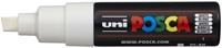 Paintmarker Uni POSCA PC8K breed schuin wit