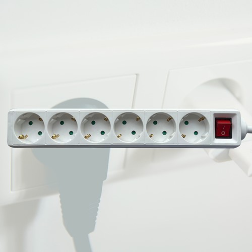 Stekkerdoos BRASQ  6 voudig 1.4 meter wit-3