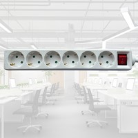 Stekkerdoos BRASQ  6 voudig 1.4 meter wit-5