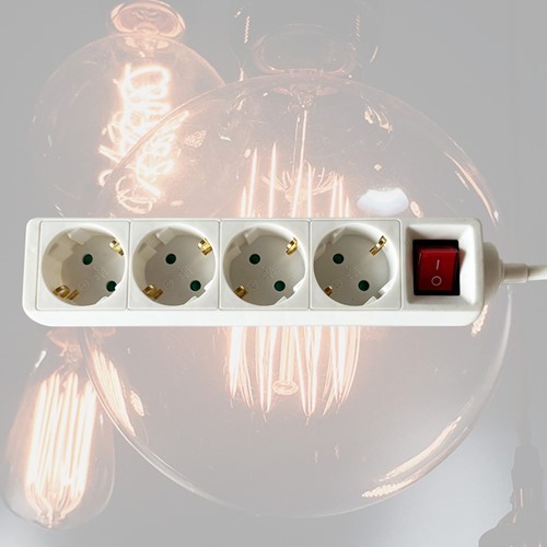 Stekkerdoos BRASQ  4 voudig 3 meter wit-3