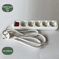 Stekkerdoos BRASQ  5 voudig 3 meter wit-4