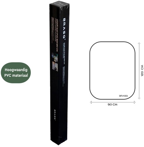 Stoelmat BRASQ PVC 90x120 voor harde vloer-3