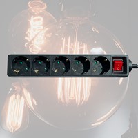 Stekkerdoos BRASQ  4 voudig 1.4 meter zwart-4