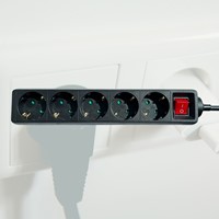 Stekkerdoos BRASQ  5 voudig 1.4 meter zwart-3