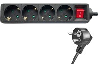 Stekkerdoos BRASQ  4 voudig 3 meter zwart-5