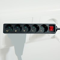 Stekkerdoos BRASQ  4 voudig 3 meter zwart-2