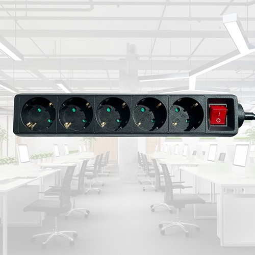 Stekkerdoos BRASQ  4 voudig 3 meter zwart-4