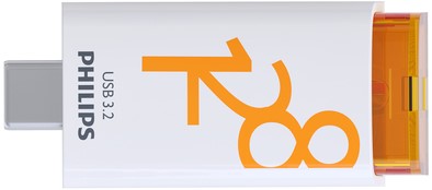 USB stick 3.2 Philips Click USB-C 128GB oranje-1