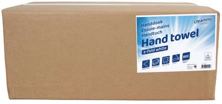 Handdoek Cleaninq z-vouw 2-laags 225x220mm 20x200vel wit-3