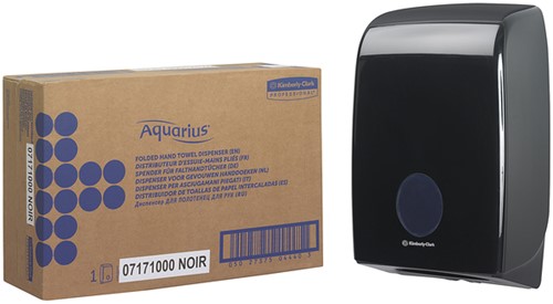 Handdoekdispenser Aquarius voor i-vouw zwart 7171