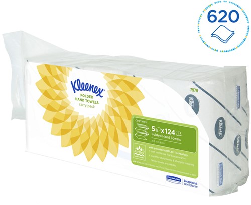 Handdoek Kleenex Ultra i-vouw 2-laags 215x315mm 5x124stuks 7979-1